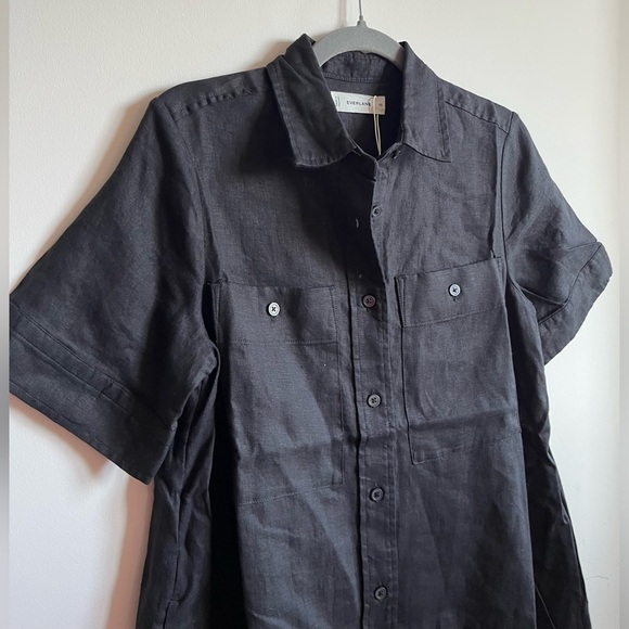 NWT Everlane The Daytripper Dress in Linen in Black - XS - Picture 6 of 13